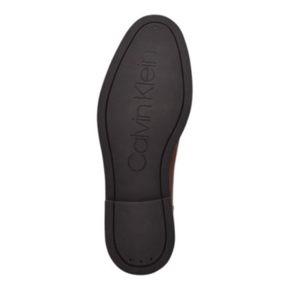 CALVIN KLEIN Mens Brown Pull Tab Fenwick Toe Block Heel Leather Chelsea 9 M - Picture 4 of 4